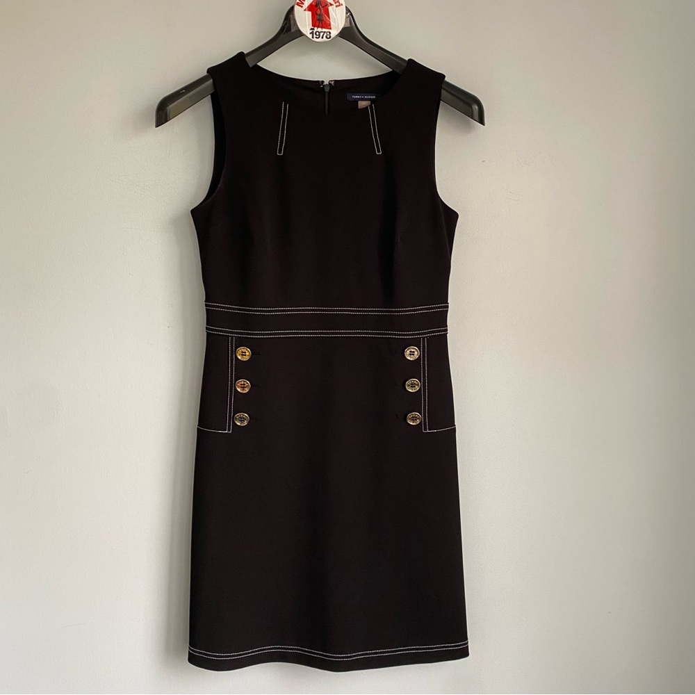 Tommy Hilfiger Black Sleeveless Pencil Dress Size 6